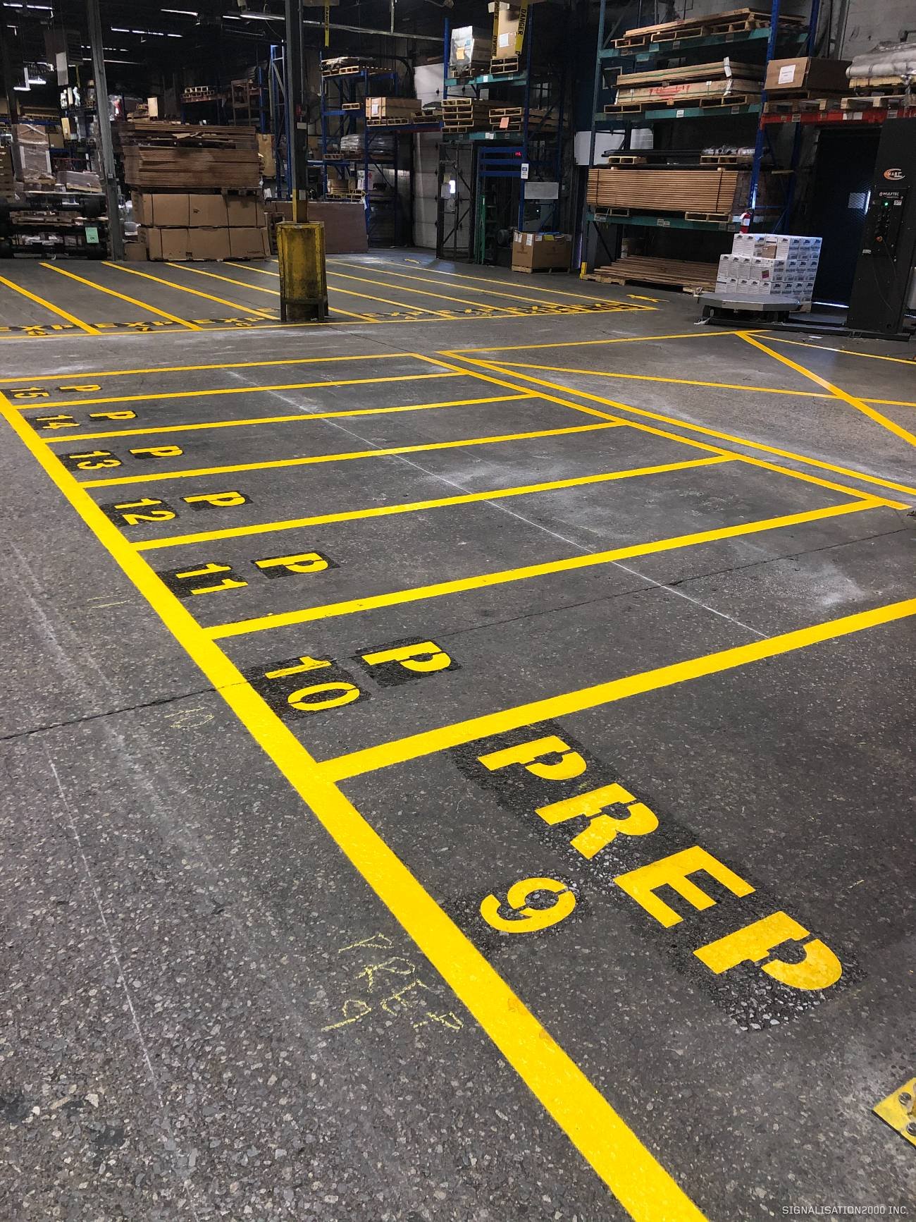 ruban de signalisation de marquage industriel et de sécurité pour usines et entrepôts