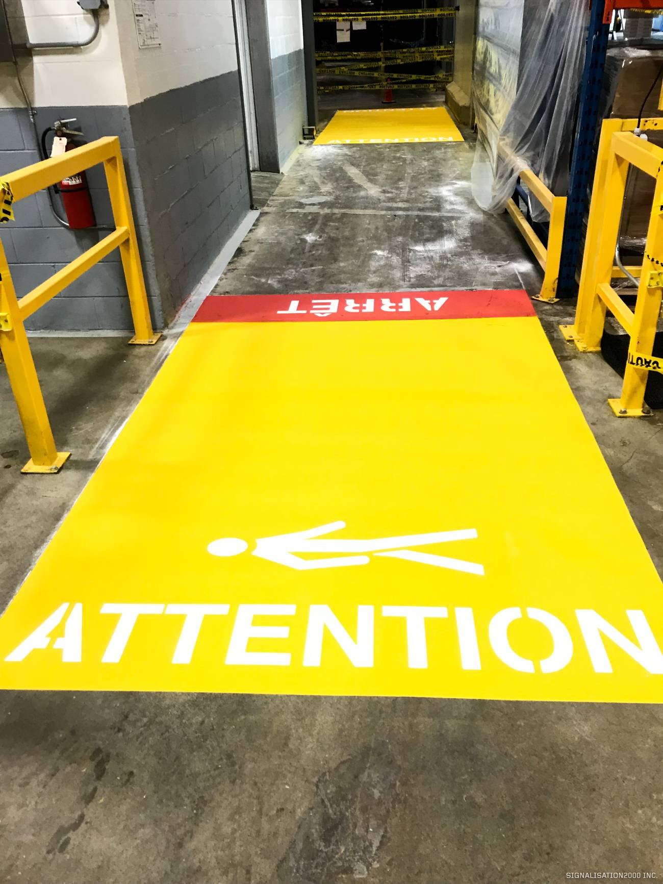 ruban de signalisation de marquage industriel et de sécurité pour usines et entrepôts
