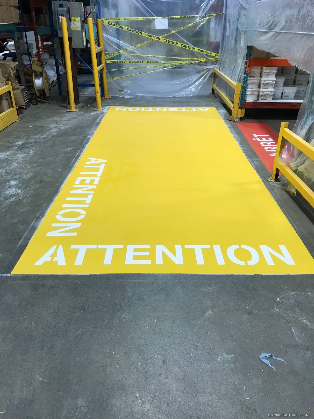 ruban de signalisation de marquage industriel et de sécurité pour usines et entrepôts