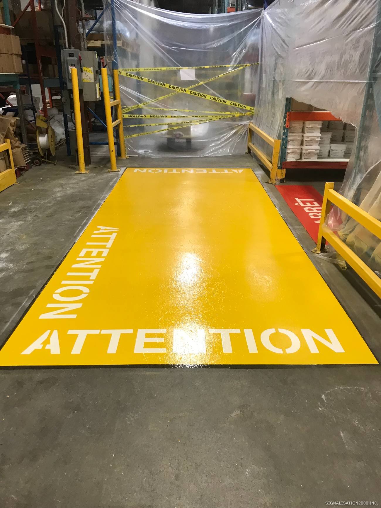 ruban de signalisation de marquage industriel et de sécurité pour usines et entrepôts
