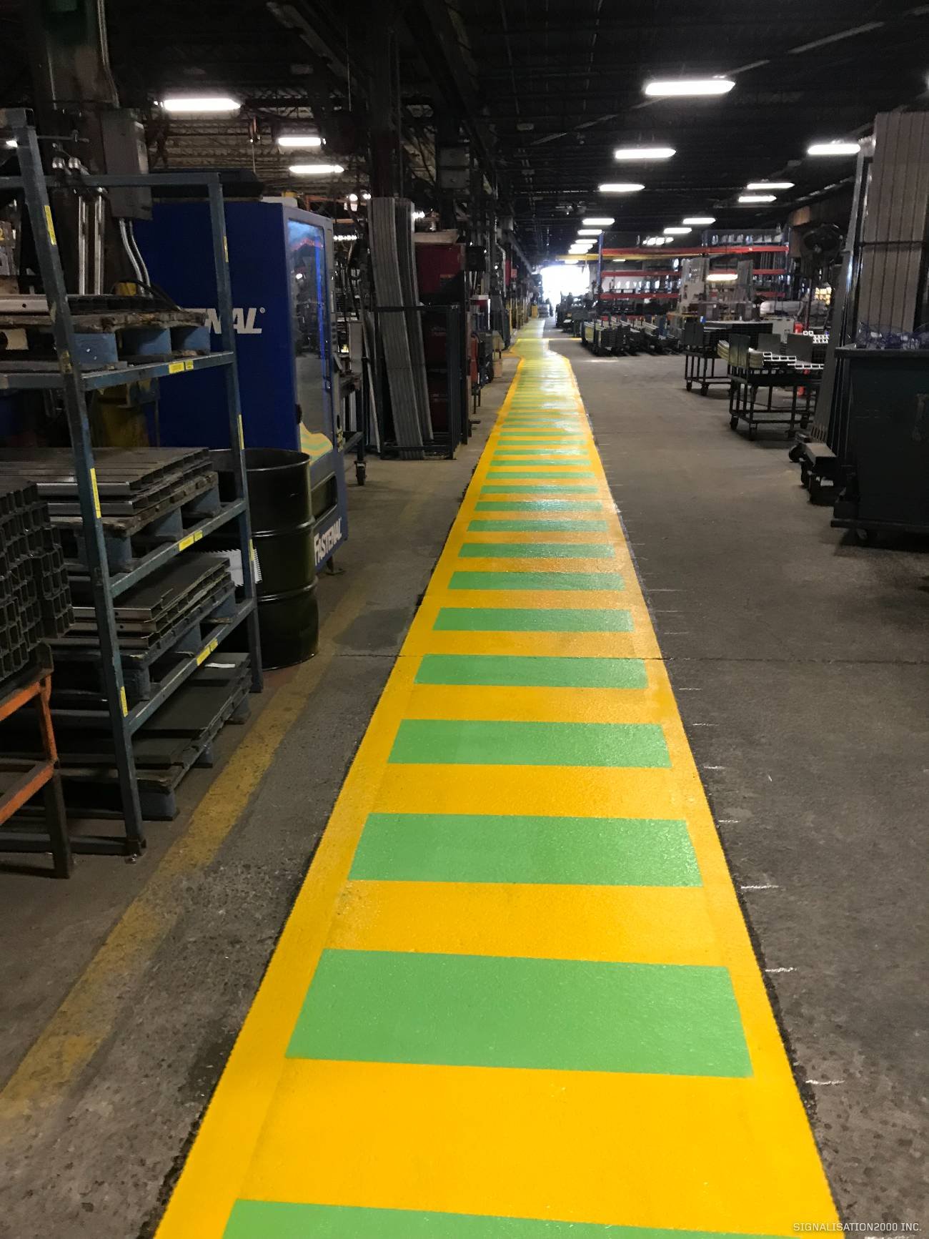 ruban de signalisation de marquage industriel et de sécurité pour usines et entrepôts