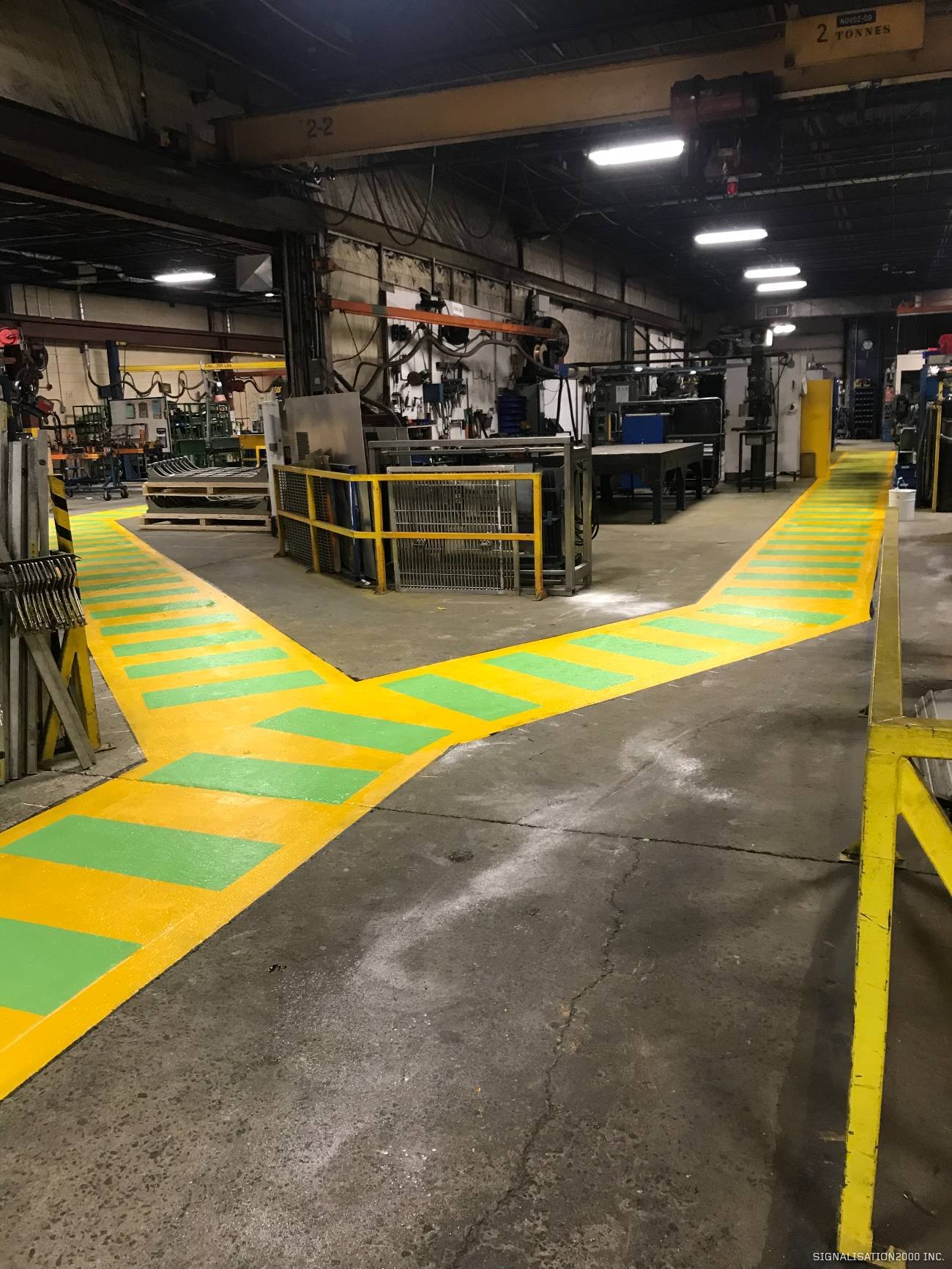 ruban de signalisation de marquage industriel et de sécurité pour usines et entrepôts