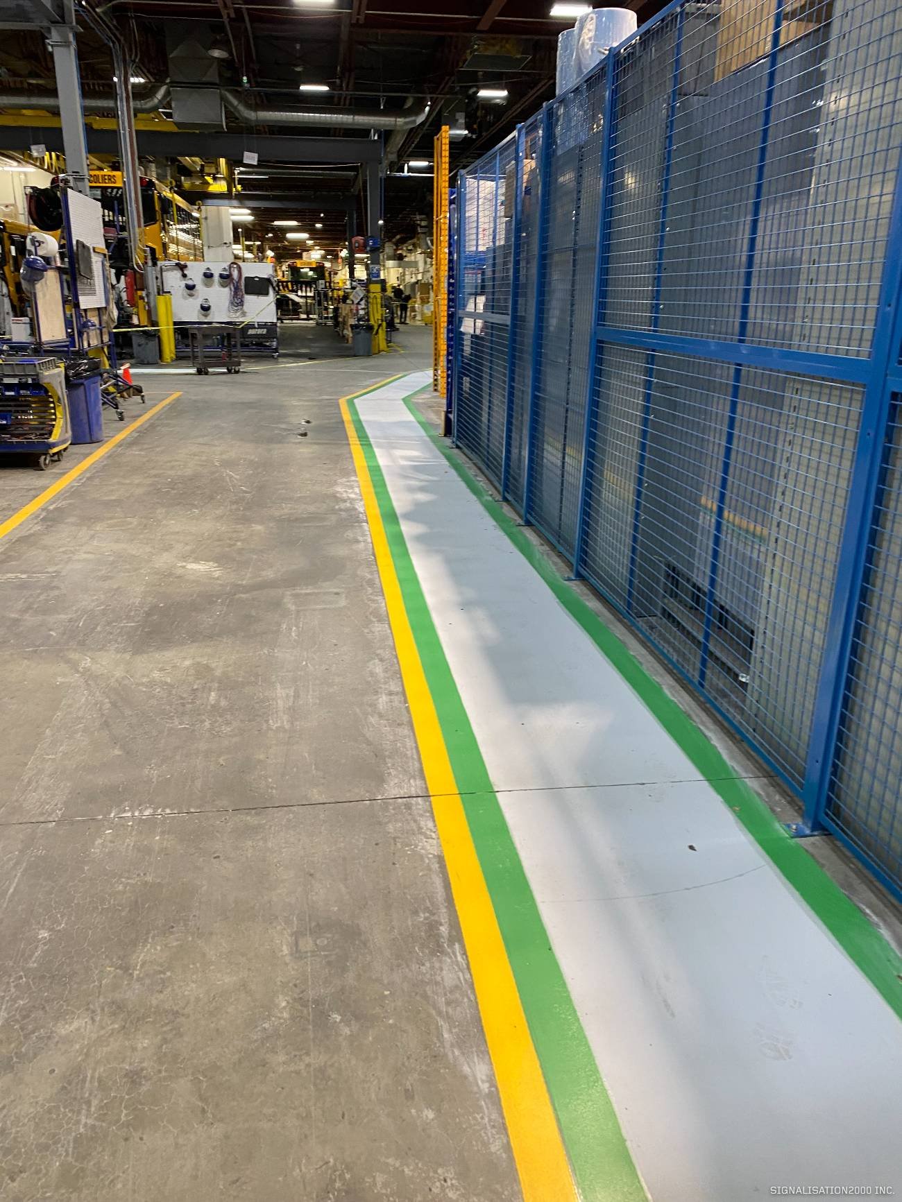 ruban de signalisation de marquage industriel et de sécurité pour usines et entrepôts
